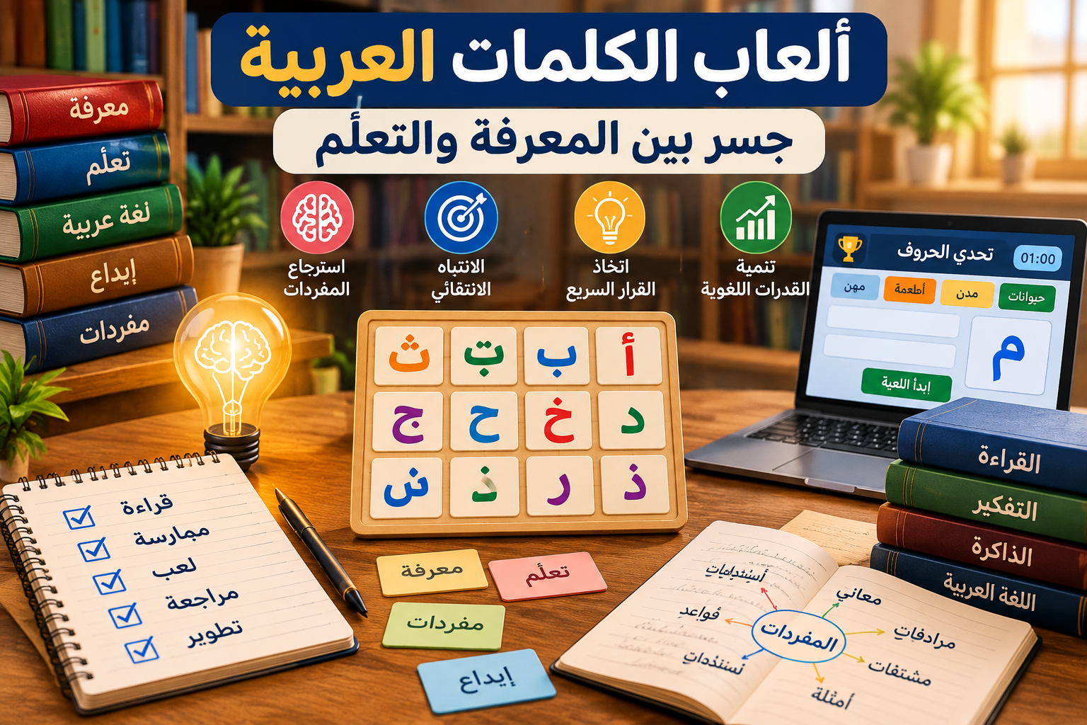 ألعاب الكلمات العربية: كيف تربط بين المعرفة والتعلّم؟